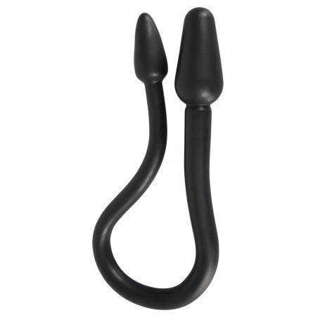 DILDO FALLO DOPPIO PENETRAZIONE VAGINALE ANALE NERO IMPERMEABILE PLUG BLACK