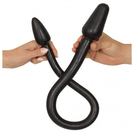 DILDO FALLO DOPPIO PENETRAZIONE VAGINALE ANALE NERO IMPERMEABILE PLUG BLACK