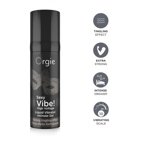 GEL STIMOLANTE LUBRIFICANTE SEXY VIBE HIGH VOLTAGE SALVA PRESERVATIVO ORGIE