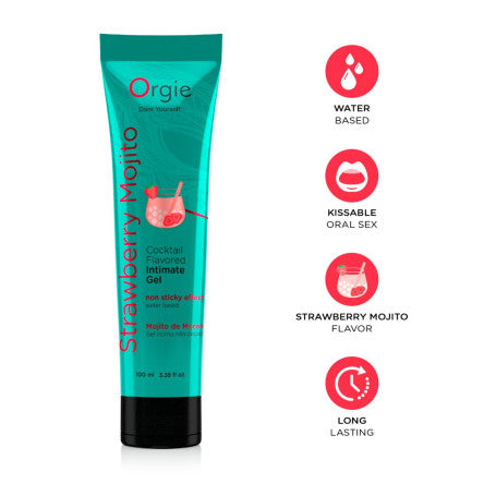 LUBRIFICANTE BACIABILE ORGIE LUBE TUBE COCKTAIL FRAGOLA MOJITO 100 ML